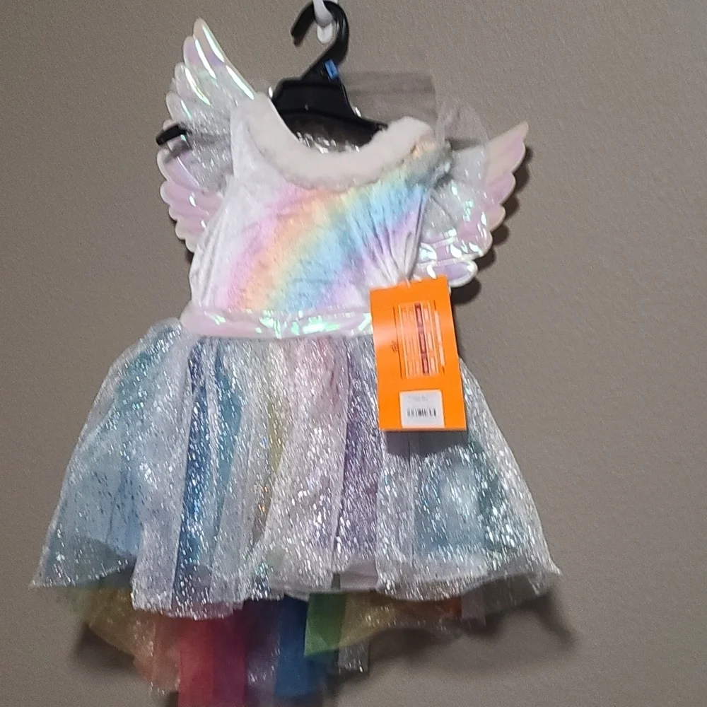Toddler Rainbow unicorn costume.